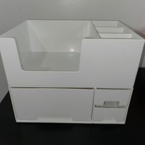 Makeup Storage Organiser,Double-Layer Plastic Storage Box Drawer Jewelry Makeup